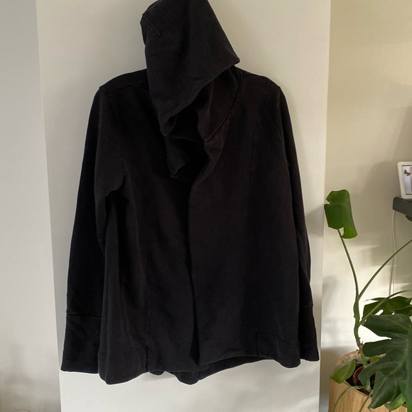 Standard James Perse French Terry Draped Open Cardigan sweater Jacket hooded - Picture 2 of 6